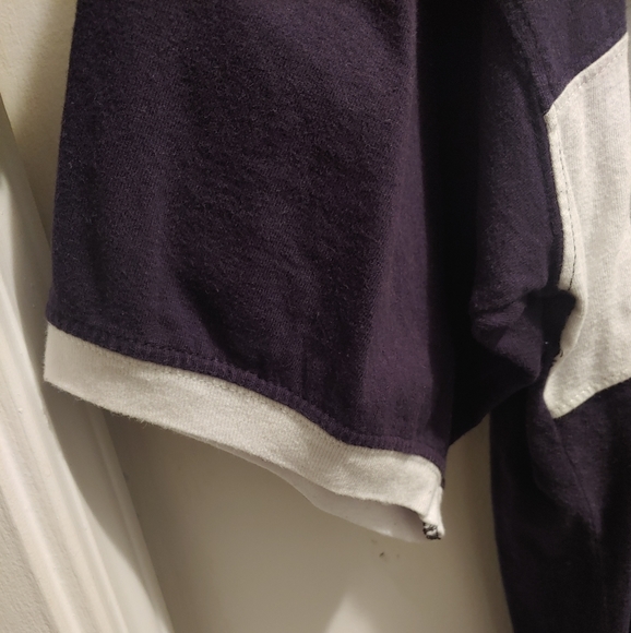 Monaco Monte Carlo Vintage 90's Heathered Ringer Stitched Blue & White T-Shirt - Picture 5 of 7